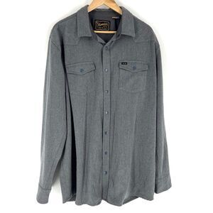 Howler Bros Stockman Stretch Snapshirt Size XXL Mens Gray Long Sleeve Western